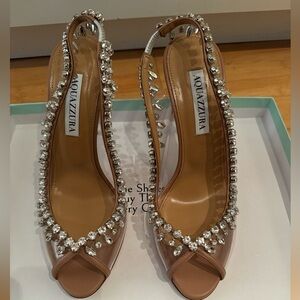 New Aquazzura temptation crystal sandal